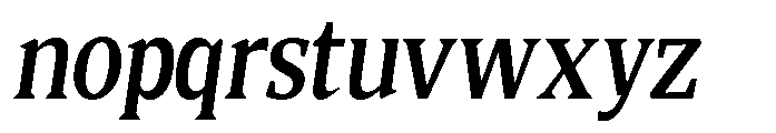Quinget Variable Quinget Bold Semi Condensed Slanted Font LOWERCASE