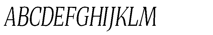 Quinget Variable Quinget Condensed Slanted Font UPPERCASE