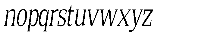 Quinget Variable Quinget Condensed Slanted Font LOWERCASE