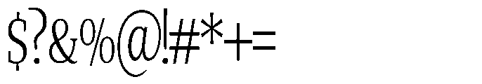 Quinget Variable Quinget Condensed Font OTHER CHARS
