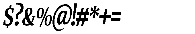Quinget Variable Quinget Extra Bold Condensed Slanted Font OTHER CHARS