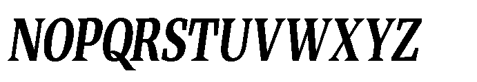 Quinget Variable Quinget Extra Bold Condensed Slanted Font UPPERCASE