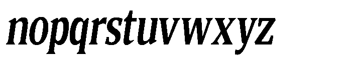 Quinget Variable Quinget Extra Bold Condensed Slanted Font LOWERCASE
