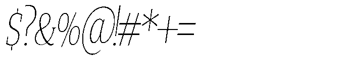 Quinget Variable Quinget Extra Light Condensed Slanted Font OTHER CHARS