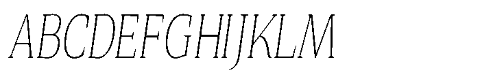 Quinget Variable Quinget Extra Light Condensed Slanted Font UPPERCASE