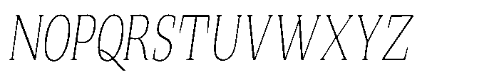Quinget Variable Quinget Extra Light Condensed Slanted Font UPPERCASE