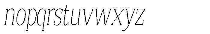 Quinget Variable Quinget Extra Light Condensed Slanted Font LOWERCASE