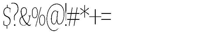 Quinget Variable Quinget Extra Light Condensed Font OTHER CHARS