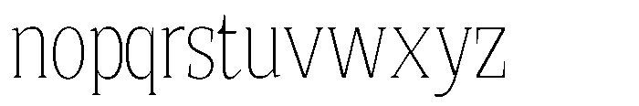 Quinget Variable Quinget Extra Light Semi Condensed Font LOWERCASE