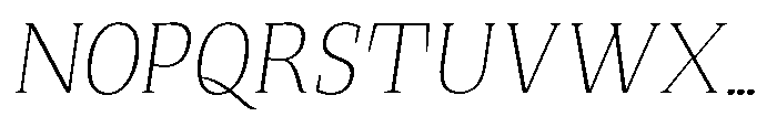 Quinget Variable Quinget Extra Light Slanted Font UPPERCASE