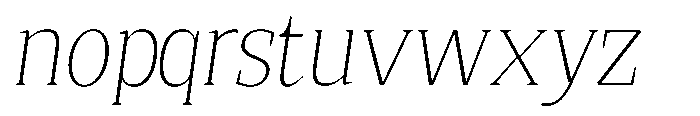 Quinget Variable Quinget Extra Light Slanted Font LOWERCASE