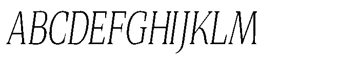 Quinget Variable Quinget Light Condensed Slanted Font UPPERCASE