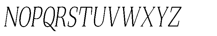 Quinget Variable Quinget Light Condensed Slanted Font UPPERCASE