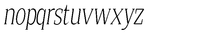 Quinget Variable Quinget Light Condensed Slanted Font LOWERCASE