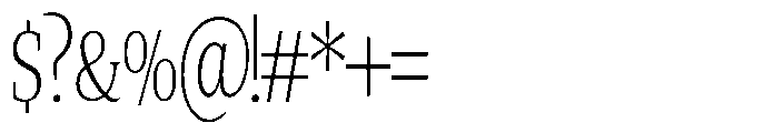 Quinget Variable Quinget Light Condensed Font OTHER CHARS