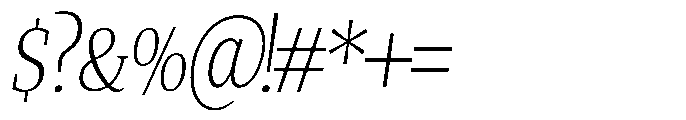 Quinget Variable Quinget Light Semi Condensed Slanted Font OTHER CHARS
