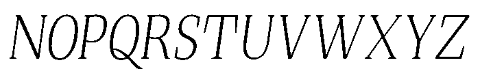 Quinget Variable Quinget Light Semi Condensed Slanted Font UPPERCASE