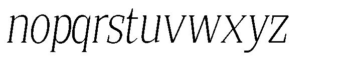 Quinget Variable Quinget Light Semi Condensed Slanted Font LOWERCASE