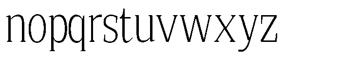 Quinget Variable Quinget Light Semi Condensed Font LOWERCASE