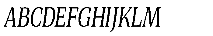 Quinget Variable Quinget Medium Condensed Slanted Font UPPERCASE