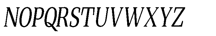 Quinget Variable Quinget Medium Condensed Slanted Font UPPERCASE