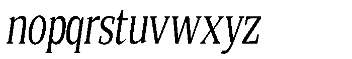 Quinget Variable Quinget Medium Condensed Slanted Font LOWERCASE