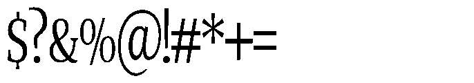 Quinget Variable Quinget Medium Condensed Font OTHER CHARS