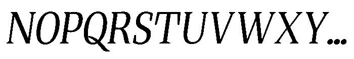 Quinget Variable Quinget Medium Semi Condensed Slanted Font UPPERCASE