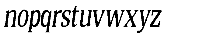 Quinget Variable Quinget Semi Bold Condensed Slanted Font LOWERCASE