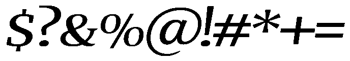 Quinget Variable Quinget Semi Bold Expanded Slanted Font OTHER CHARS