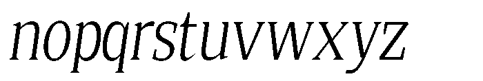 Quinget Variable Quinget Semi Condensed Slanted Font LOWERCASE