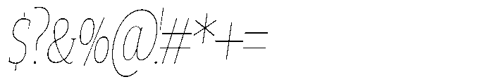 Quinget Variable Quinget Thin Condensed Slanted Font OTHER CHARS