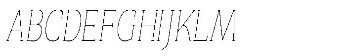 Quinget Variable Quinget Thin Condensed Slanted Font UPPERCASE