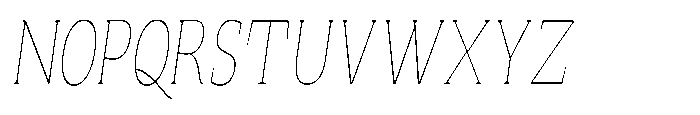 Quinget Variable Quinget Thin Condensed Slanted Font UPPERCASE