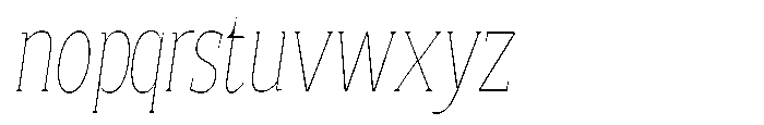 Quinget Variable Quinget Thin Condensed Slanted Font LOWERCASE
