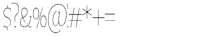 Quinget Variable Quinget Thin Condensed Font OTHER CHARS