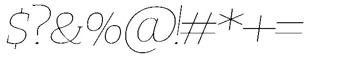 Quinget Variable Quinget Thin Expanded Slanted Font OTHER CHARS