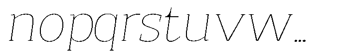 Quinget Variable Quinget Thin Expanded Slanted Font LOWERCASE