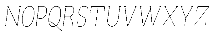 Quinget Variable Quinget Thin Semi Condensed Slanted Font UPPERCASE