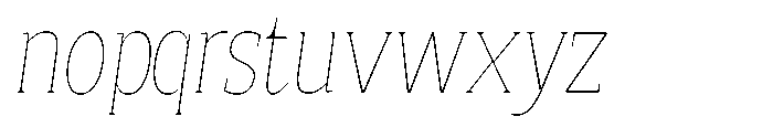 Quinget Variable Quinget Thin Semi Condensed Slanted Font LOWERCASE