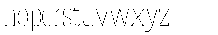 Quinget Variable Quinget Thin Semi Condensed Font LOWERCASE