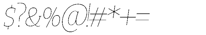 Quinget Variable Quinget Thin Slanted Font OTHER CHARS