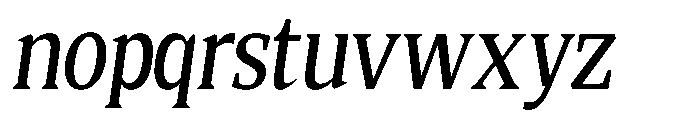 Quinget Variable Semi Bold Semi Condensed Italic Font LOWERCASE