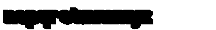 Quinia Retro Extrude Font LOWERCASE