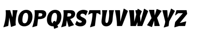 Quirk Thellwoenk Slant Font UPPERCASE
