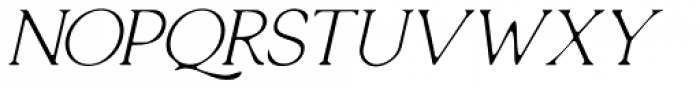 Quirkily Light Italic Font UPPERCASE