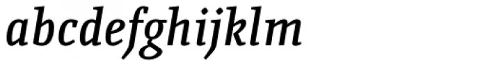 Quiroga Serif Pro DemiBold Italic Font LOWERCASE