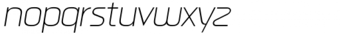 Quiron Thin Slanted Font LOWERCASE