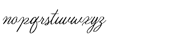 Quishine Classic Script Font LOWERCASE