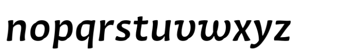 Quiz Text Semi Bold Italic Font LOWERCASE